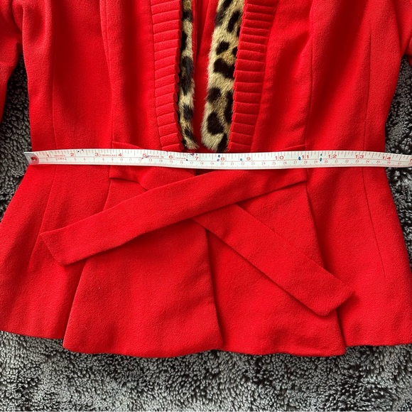Very Rare Vintage Lilli Ann Suit Jacket🔥Dress Blazer🤩Leopard Fur Trim✨Small♥️ - Picture 13 of 15